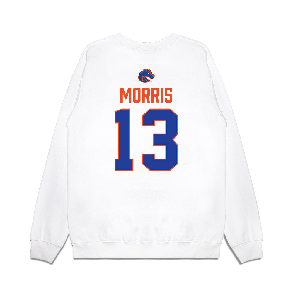 Boise State - NCAA Football : Darren Morris - 3-Peat Conference Champs Premium Crewneck Sweatshirt-1