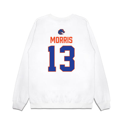 Boise State - NCAA Football : Darren Morris - 3-Peat Conference Champs Premium Crewneck Sweatshirt-1