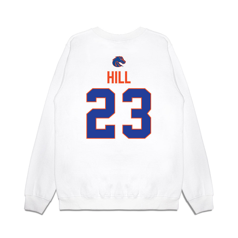 Boise State - NCAA Football : David Hill - 3-Peat Conference Champs Premium Crewneck Sweatshirt-1