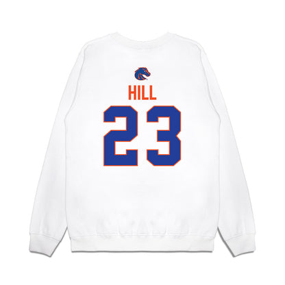 Boise State - NCAA Football : David Hill - 3-Peat Conference Champs Premium Crewneck Sweatshirt-1