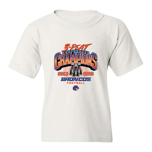 Boise State - NCAA Football : Rocky Dunn - 3-Peat Conference Champs Youth T-Shirt-0