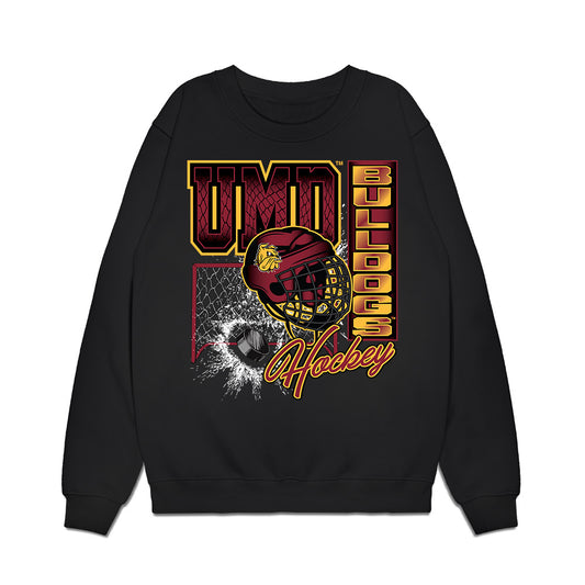 UMN Duluth - NCAA Men's Ice Hockey : Bennett Hellie - Vintage Shersey Premium Crewneck Sweatshirt-0