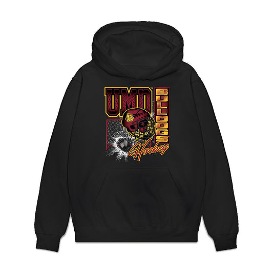 UMN Duluth - NCAA Men's Ice Hockey : Bennett Hellie - Vintage Shersey Premium Hooded Sweatshirt-0