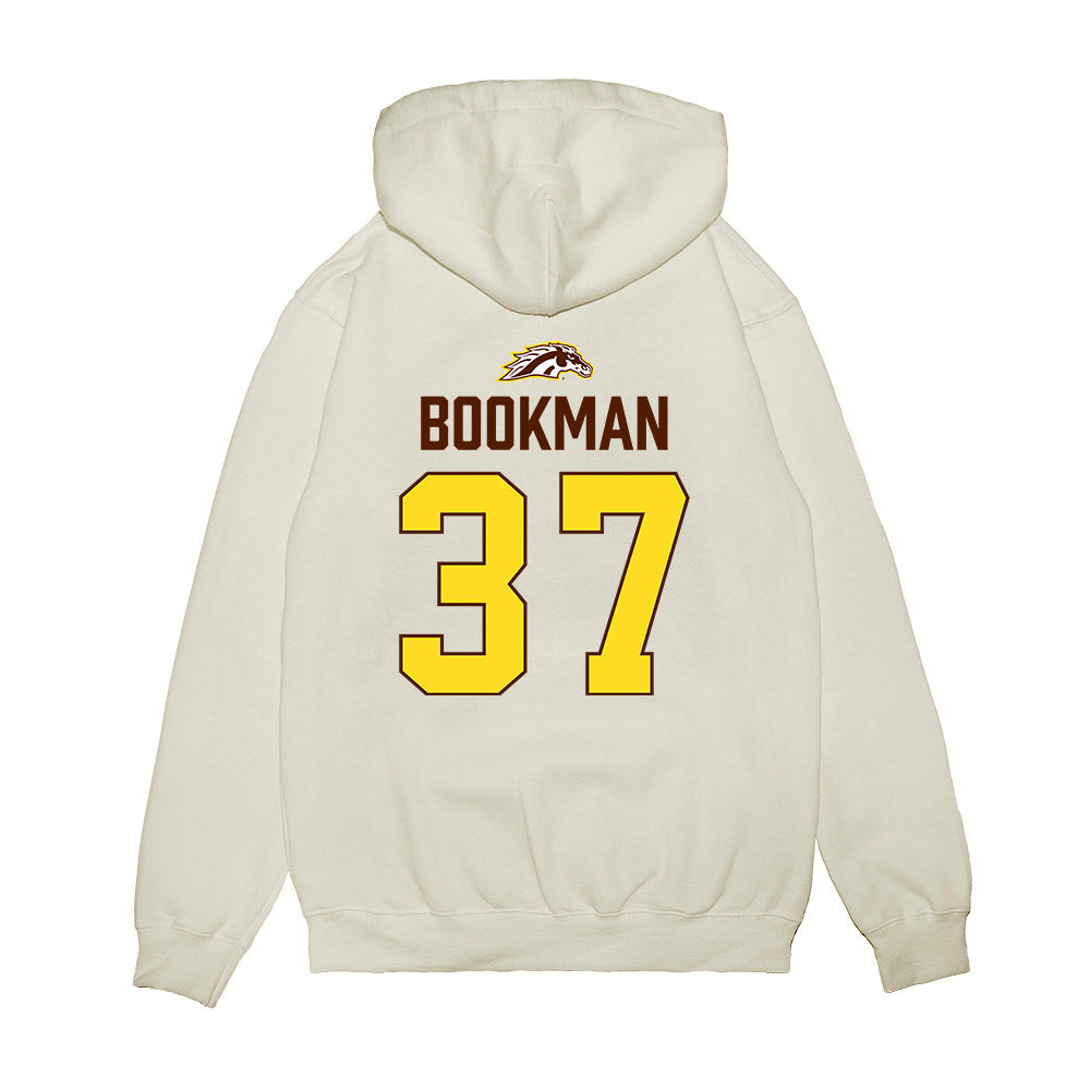 Western Michigan - NCAA Men's Ice Hockey : Zach Bookman - Vintage Shersey Premium Hooded Sweatshirt-1