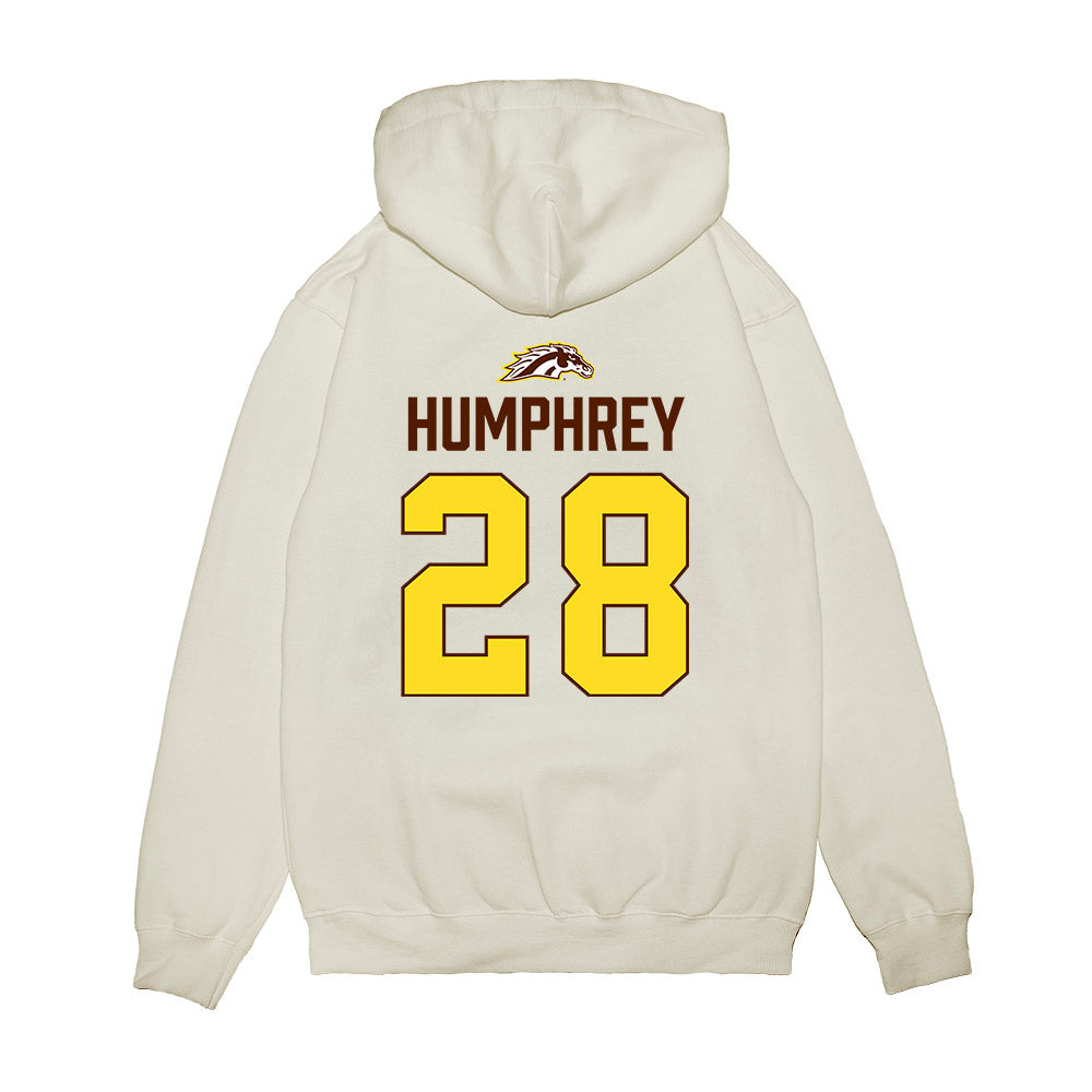 Western Michigan - NCAA Men's Ice Hockey : Ryan Humphrey - Vintage Shersey Premium Hooded Sweatshirt-1