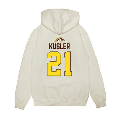 Western Michigan - NCAA Men's Ice Hockey : Ryan Kusler - Vintage Shersey Premium Hooded Sweatshirt-1