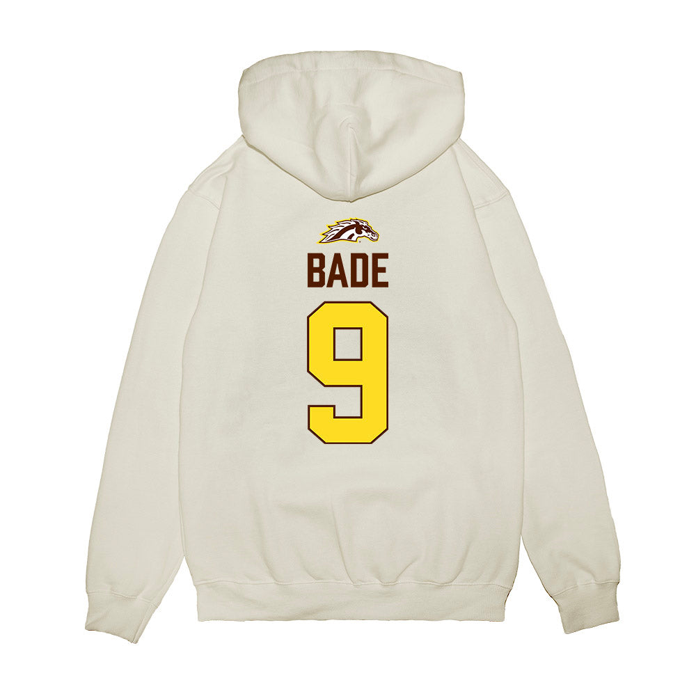 Western Michigan - NCAA Men's Ice Hockey : Zach Bade - Vintage Shersey Premium Hooded Sweatshirt-1