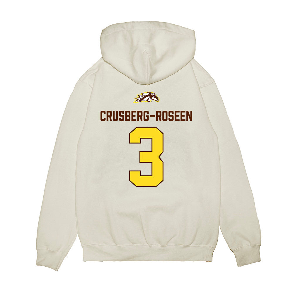 Western Michigan - NCAA Men's Ice Hockey : Cole Crusberg-Roseen - Vintage Shersey Premium Hooded Sweatshirt-1
