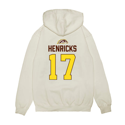 Western Michigan - NCAA Men's Ice Hockey : Ty Henricks - Vintage Shersey Premium Hooded Sweatshirt-1