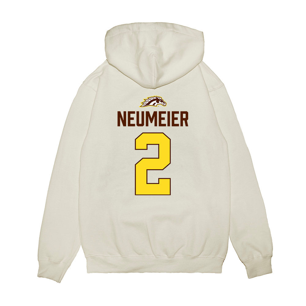 Western Michigan - NCAA Men's Ice Hockey : Michael Neumeier - Vintage Shersey Premium Hooded Sweatshirt-1