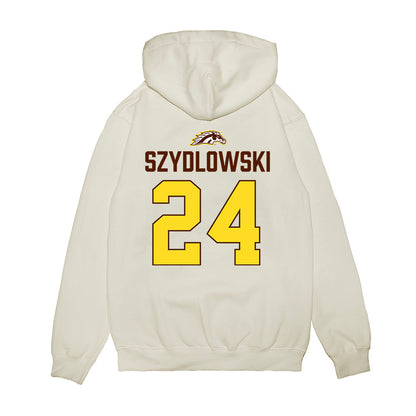 Western Michigan - NCAA Men's Ice Hockey : Garrett Szydlowski - Vintage Shersey Premium Hooded Sweatshirt-1