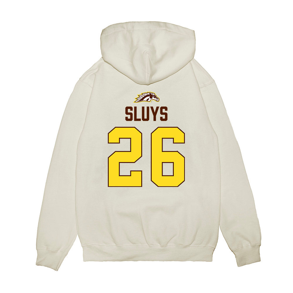 Western Michigan - NCAA Men's Ice Hockey : Jamison Sluys - Vintage Shersey Premium Hooded Sweatshirt-1