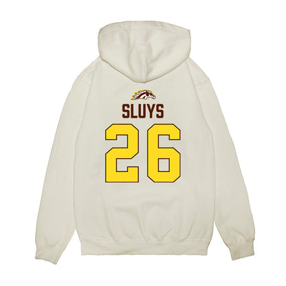 Western Michigan - NCAA Men's Ice Hockey : Jamison Sluys - Vintage Shersey Premium Hooded Sweatshirt-1