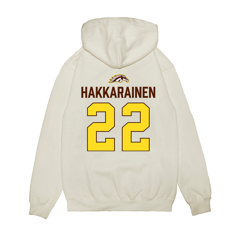 Western Michigan - NCAA Men's Ice Hockey : Iiro Hakkarainen - Vintage Shersey Premium Hooded Sweatshirt-1