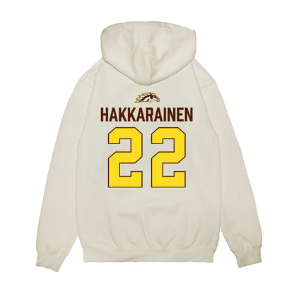 Western Michigan - NCAA Men's Ice Hockey : Iiro Hakkarainen - Vintage Shersey Premium Hooded Sweatshirt-1