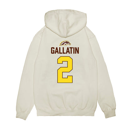 Western Michigan - NCAA Men's Ice Hockey : Grady Gallatin - Vintage Shersey Premium Hooded Sweatshirt-1