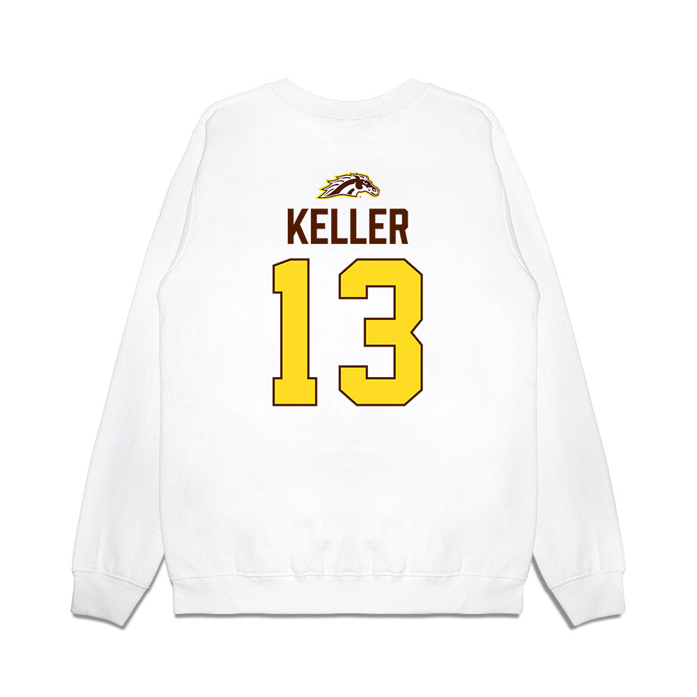 Western Michigan - NCAA Men's Ice Hockey : Jordan Keller - Vintage Shersey Premium Crewneck Sweatshirt-1