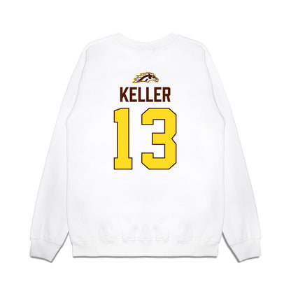Western Michigan - NCAA Men's Ice Hockey : Jordan Keller - Vintage Shersey Premium Crewneck Sweatshirt-1