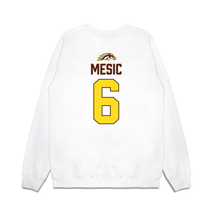 Western Michigan - NCAA Men's Ice Hockey : Jack Mesic - Vintage Shersey Premium Crewneck Sweatshirt-1
