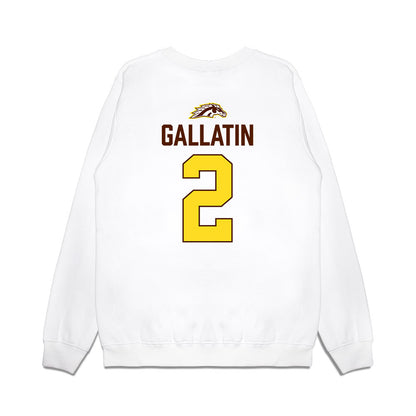 Western Michigan - NCAA Men's Ice Hockey : Grady Gallatin - Vintage Shersey Premium Crewneck Sweatshirt-1