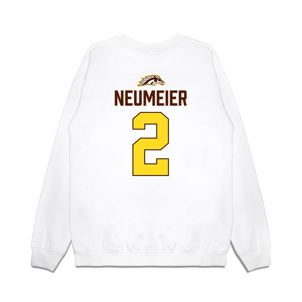 Western Michigan - NCAA Men's Ice Hockey : Michael Neumeier - Vintage Shersey Premium Crewneck Sweatshirt-1