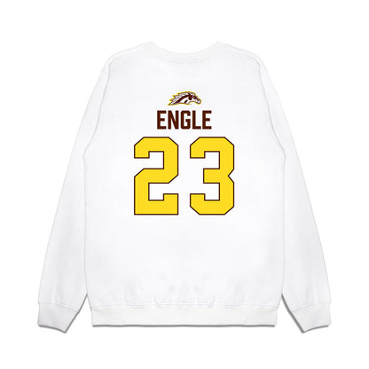 Western Michigan - NCAA Men's Ice Hockey : Edison Engle - Vintage Shersey Premium Crewneck Sweatshirt-1
