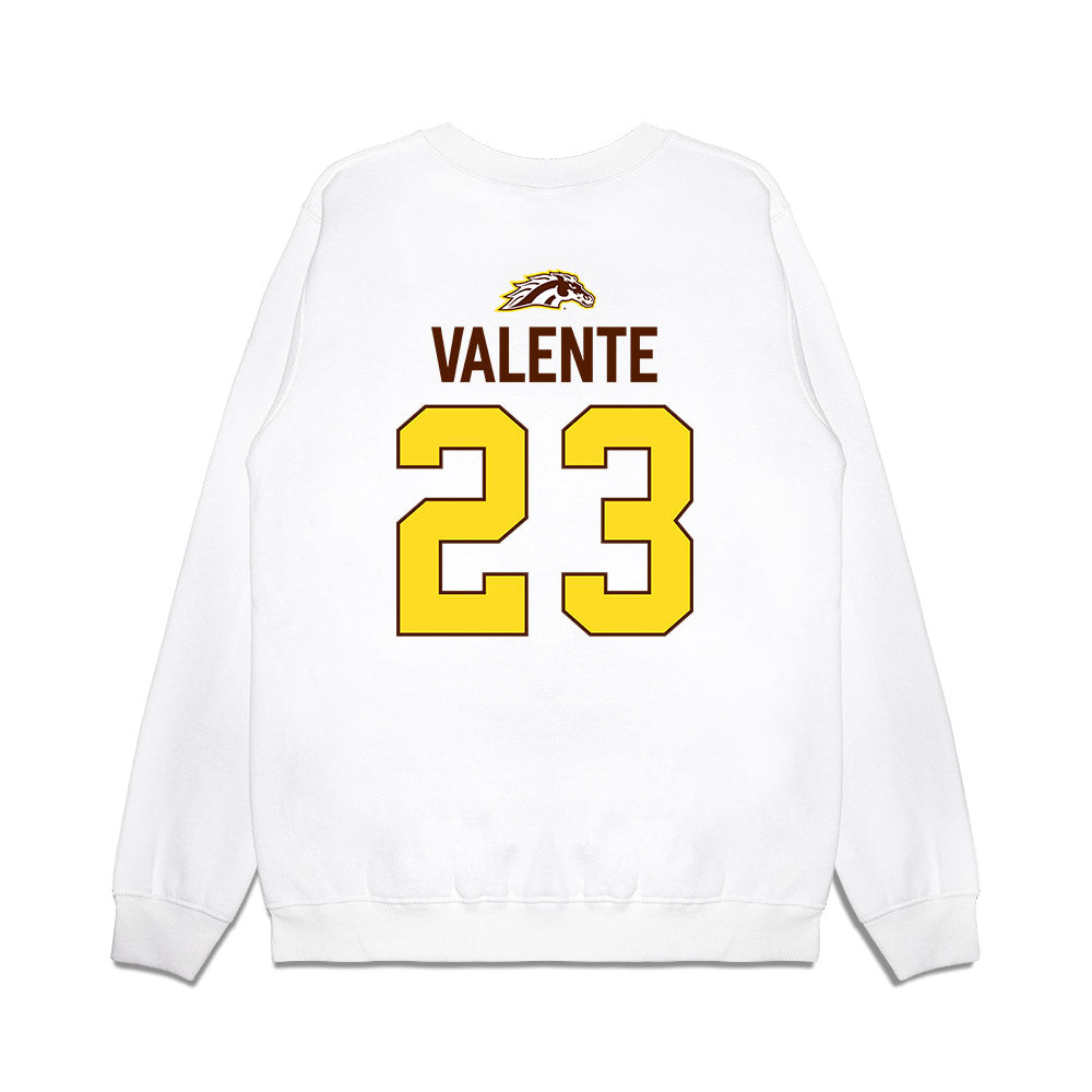 Western Michigan - NCAA Men's Ice Hockey : Liam Valente - Vintage Shersey Premium Crewneck Sweatshirt-1