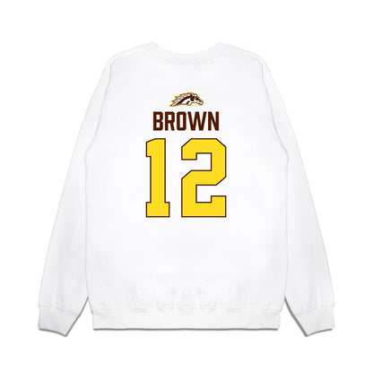 Western Michigan - NCAA Men's Ice Hockey : Connor Brown - Vintage Shersey Premium Crewneck Sweatshirt-1