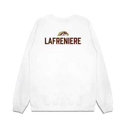 Western Michigan - NCAA Men's Ice Hockey : Tommy Lafreniere - Vintage Shersey Premium Crewneck Sweatshirt-1