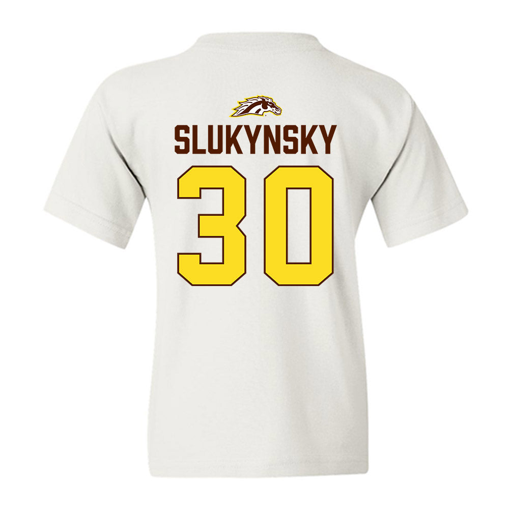 Western Michigan - NCAA Men's Ice Hockey : Hampton Slukynsky - Vintage Shersey Youth T-Shirt-1