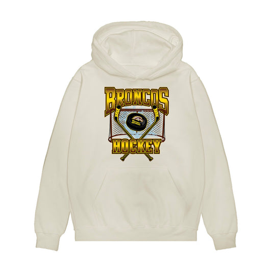 Western Michigan - NCAA Men's Ice Hockey : Zaccharya Wisdom - Vintage Shersey Premium Hooded Sweatshirt-0