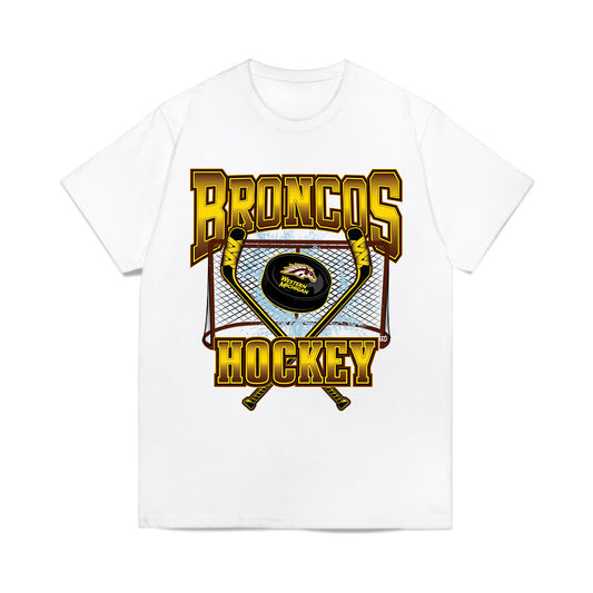 Western Michigan - NCAA Men's Ice Hockey : Grant Slukynsky - Vintage Shersey Comfort Colors T-Shirt-0