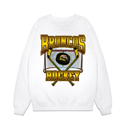 Western Michigan - NCAA Men's Ice Hockey : Tommy Lafreniere - Vintage Shersey Premium Crewneck Sweatshirt-0