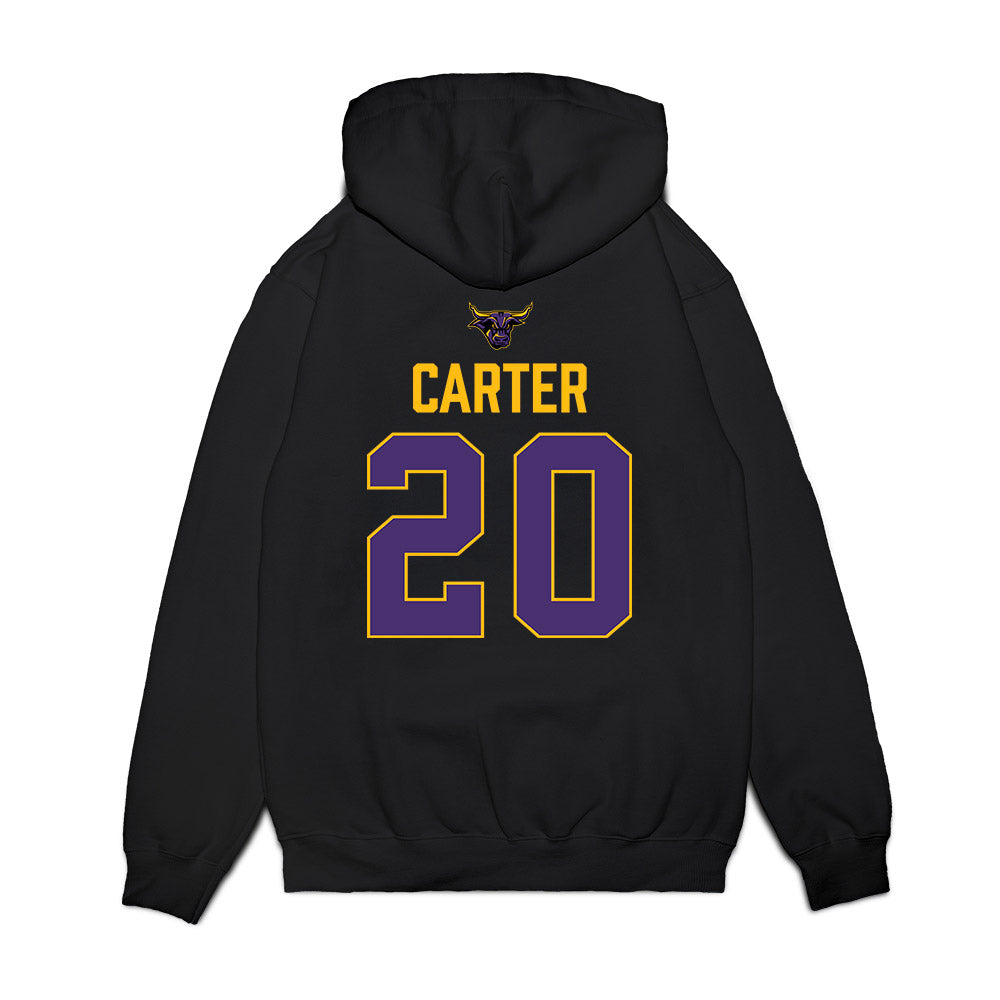 Minn. St. - NCAA Men's Ice Hockey : Cash Carter - Vintage Shersey Premium Hooded Sweatshirt-1