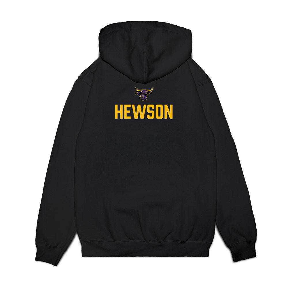 Minn. St. - NCAA Men's Ice Hockey : Easton Hewson - Vintage Shersey Premium Hooded Sweatshirt-1