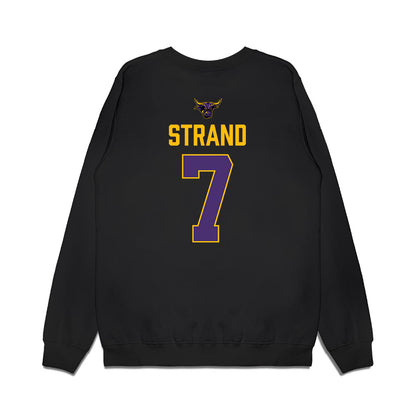 Minn. St. - NCAA Men's Ice Hockey : Bryce Strand - Vintage Shersey Premium Crewneck Sweatshirt-1