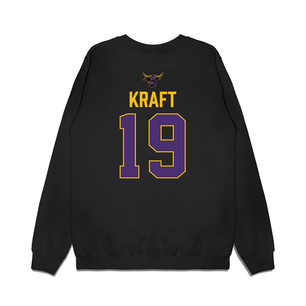 Minn. St. - NCAA Men's Ice Hockey : Mason Kraft - Vintage Shersey Premium Crewneck Sweatshirt-1