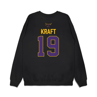 Minn. St. - NCAA Men's Ice Hockey : Mason Kraft - Vintage Shersey Premium Crewneck Sweatshirt-1