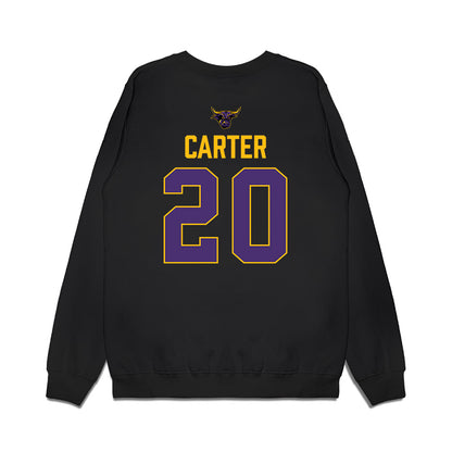 Minn. St. - NCAA Men's Ice Hockey : Cash Carter - Vintage Shersey Premium Crewneck Sweatshirt-1