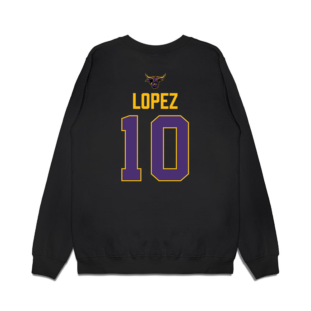 Minn. St. - NCAA Women's Ice Hockey : Zoe Lopez - Vintage Shersey Premium Crewneck Sweatshirt-1