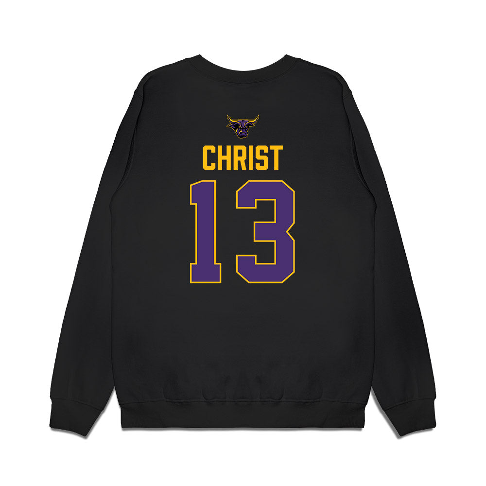 Minn. St. - NCAA Men's Ice Hockey : Jack Christ - Vintage Shersey Premium Crewneck Sweatshirt-1
