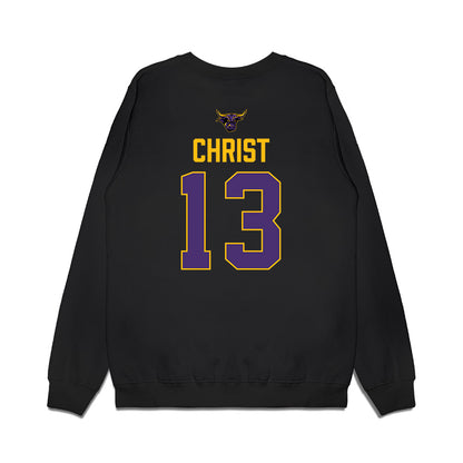 Minn. St. - NCAA Men's Ice Hockey : Jack Christ - Vintage Shersey Premium Crewneck Sweatshirt-1