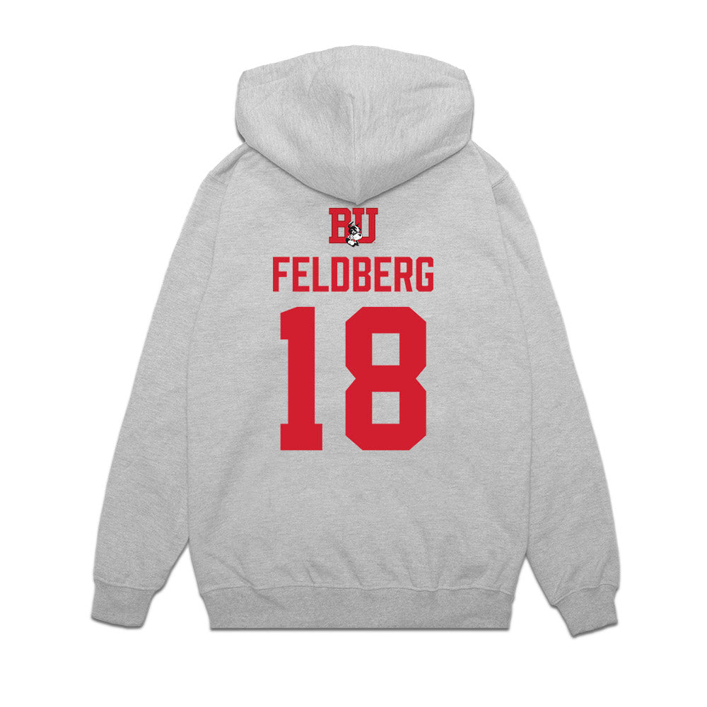 BU - NCAA Men's Ice Hockey : Jay Feldberg - Vintage Shersey Premium Hooded Sweatshirt-1