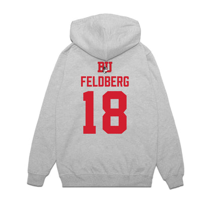 BU - NCAA Men's Ice Hockey : Jay Feldberg - Vintage Shersey Premium Hooded Sweatshirt-1