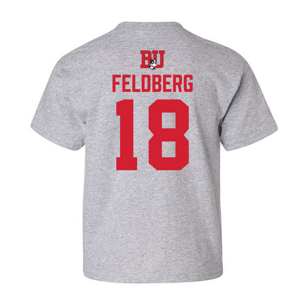 BU - NCAA Men's Ice Hockey : Jay Feldberg - Vintage Shersey Youth T-Shirt-1