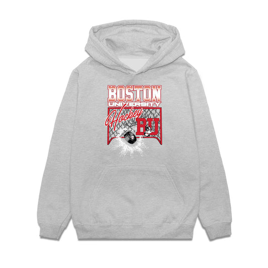 BU - NCAA Men's Ice Hockey : Max Lacroix - Vintage Shersey Premium Hooded Sweatshirt-0