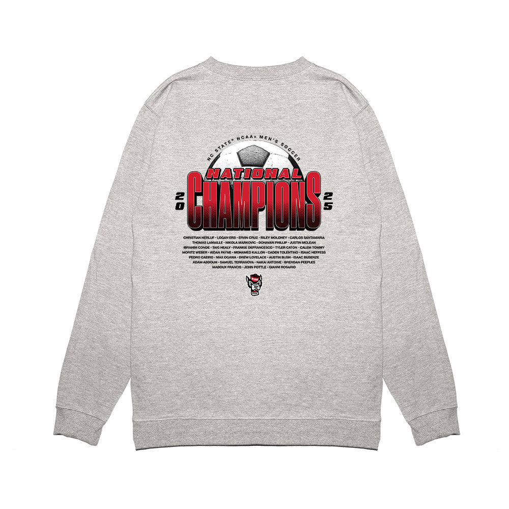 NC State - NCAA Men's Soccer : - NCAA® National Champs Premium Crewneck Sweatshirt-1