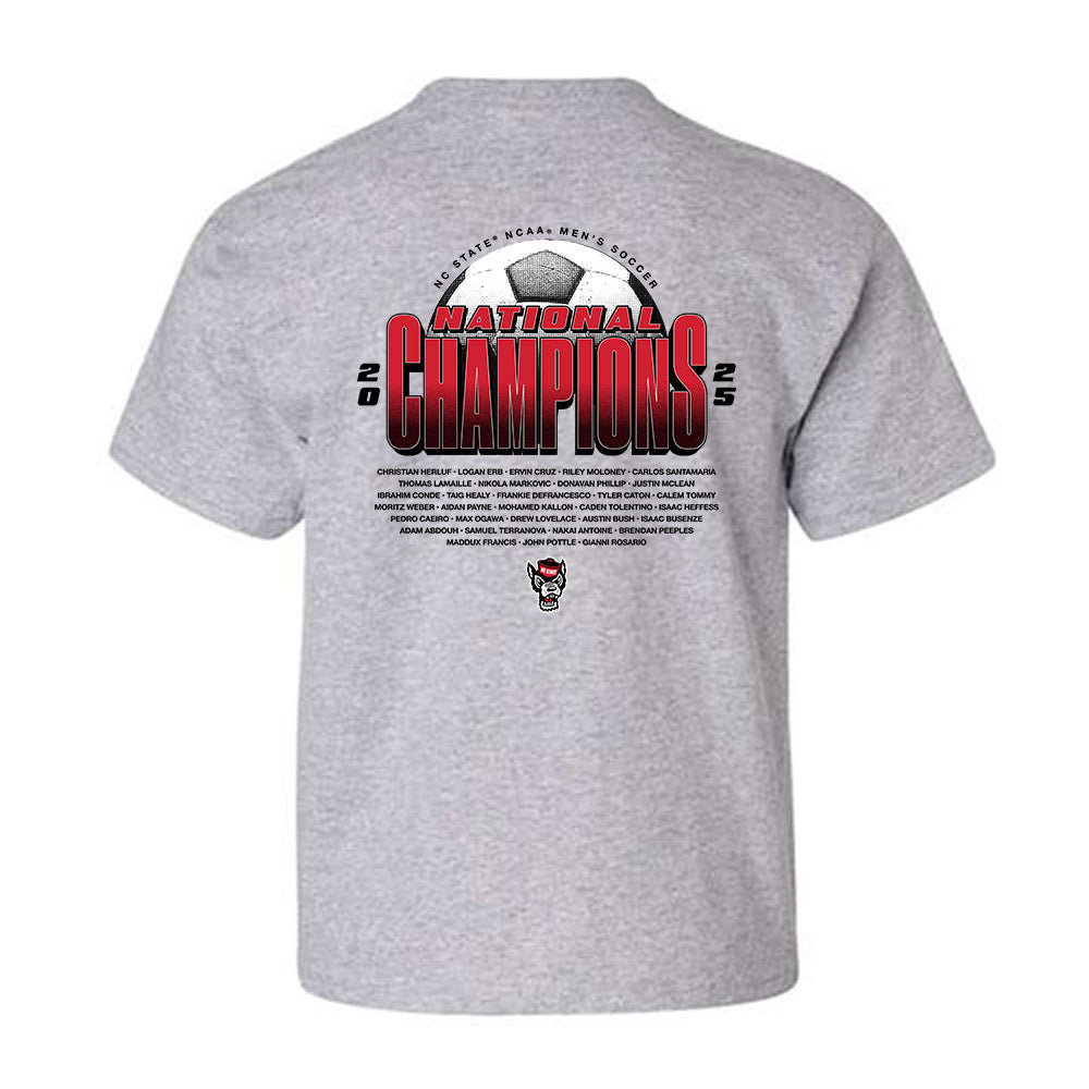 NC State - NCAA Men's Soccer : - NCAA® National Champs Youth T-Shirt-1