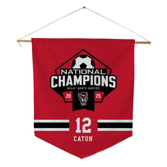 NC State - NCAA Men's Soccer : Tyler Caton - NCAA® National Champs Pennant - 18" x 21"-0