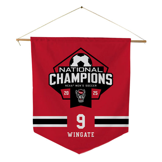 NC State - NCAA Men's Soccer : Tom Wingate - NCAA® National Champs Pennant - 18" x 21"-0